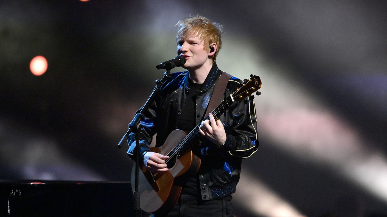 Ed Sheeran performs during The BRIT Awards 2022 at The O2 Arena on February 08, 2022 in London, England.