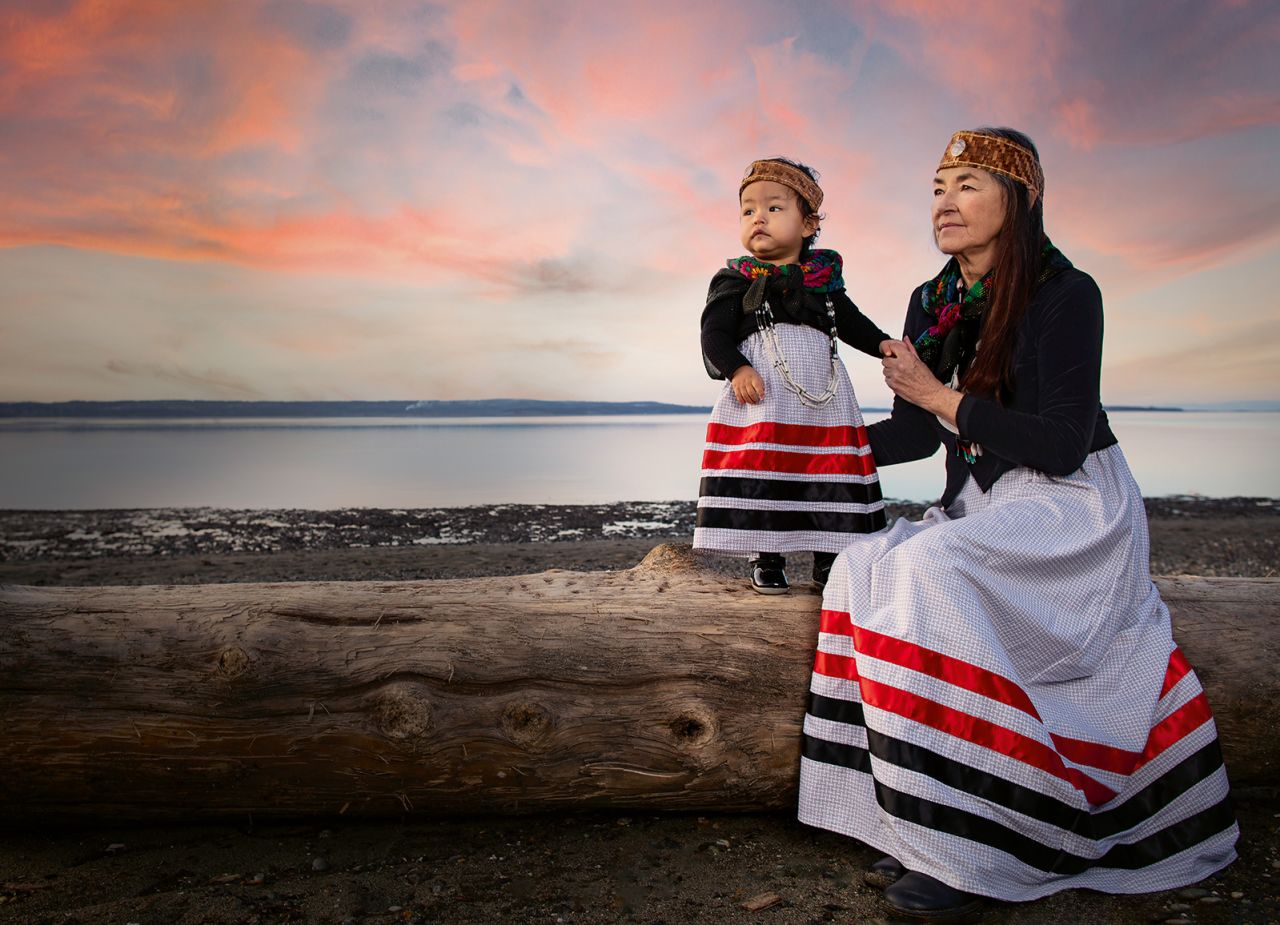 Matika's mother, Nancy, and daughter, Alma Bee.