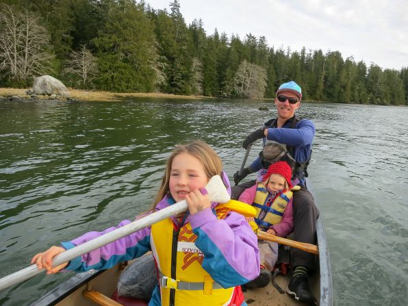 <strong>Special moments: </strong>Pukonen canoed to Tofino in Vancouver Island with his sister and nieces, who had traveled over to pay him a special visit.