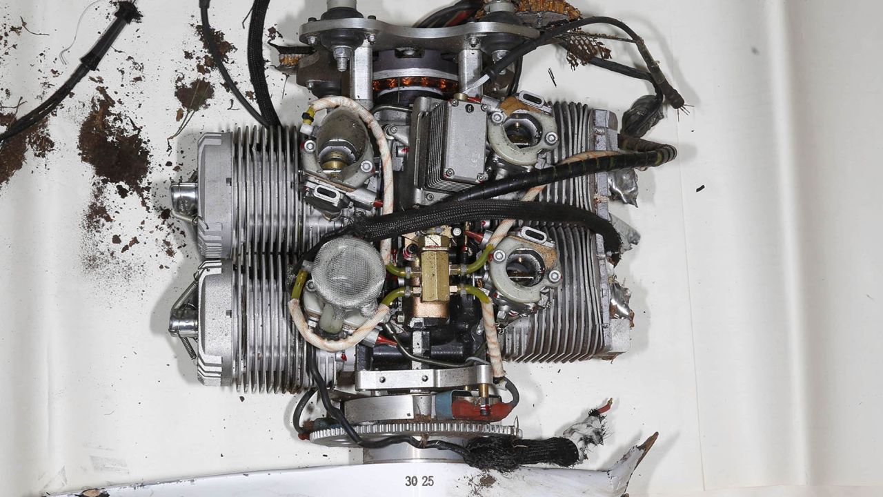A Mado MD-550 engine recovered by Ukrainian security forces on 30 December 2022.