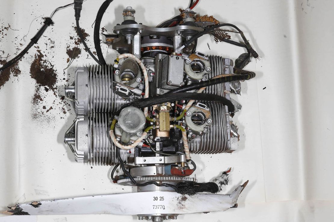 A Mado MD-550 engine recovered by Ukrainian security forces on 30 December 2022.