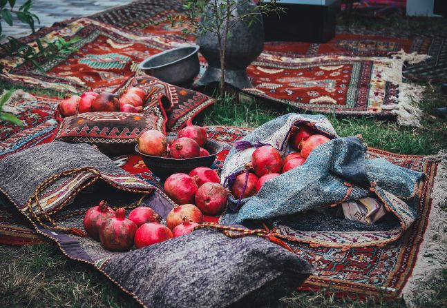 Pomegranates are considered the king of all fruits in Azerbaijan, and every October, they are celebrated with their own festival in the city of Goychay. 