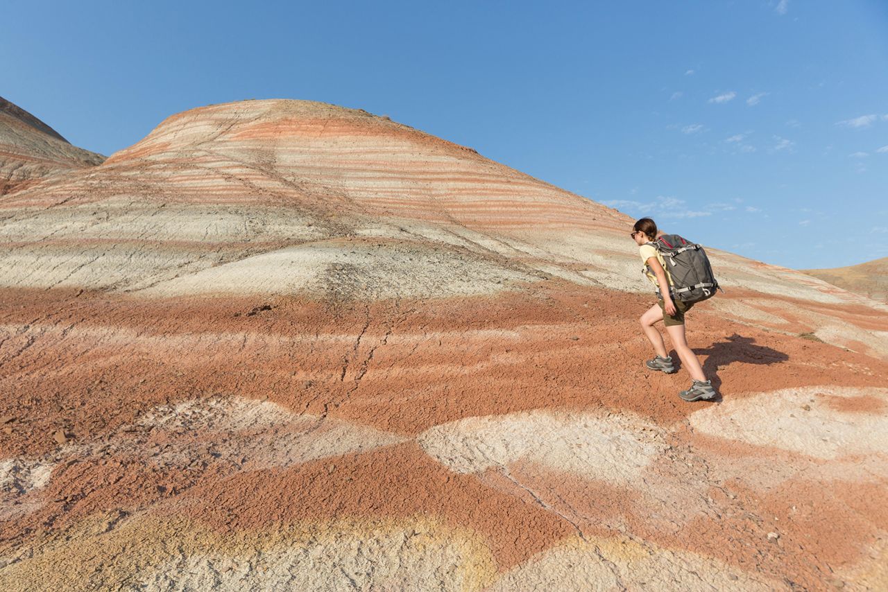 It's also prime time for hiking. Walkers can explore the so-called Candy Cane mountains in the Khizi district, where the shale rock has taken on extraordinary colors. 