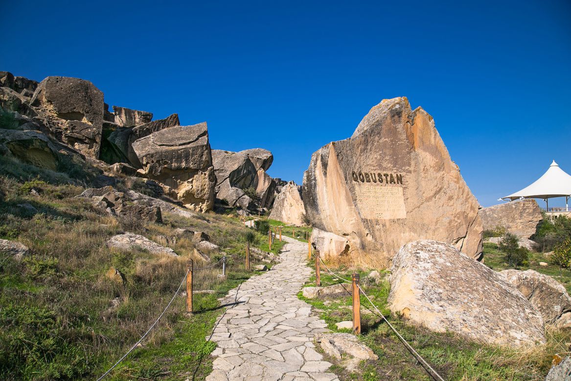 Gobustan National Park contains UNESCO-listed rock carvings, some dating back 15,000 years. 