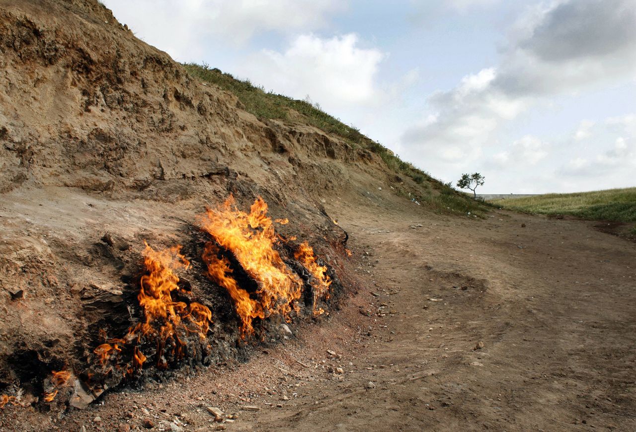 Azerbaijan is known as "The Land of Fire" and lives up to its billing thanks to natural phenomena like Yanar Dag ("burning mountainside"), where gas rises to the surface and is said to have stayed alight for 4,000 years.