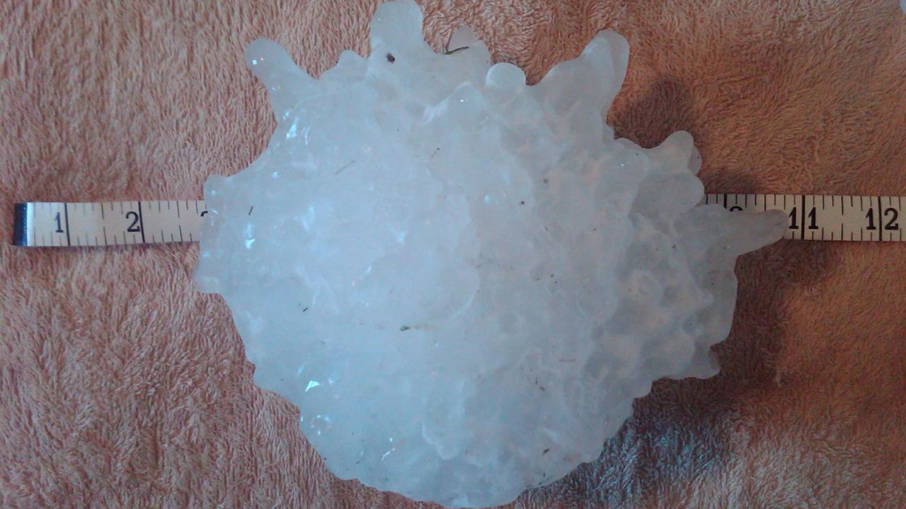 The largest hailstone ever recorded measured 8 inches in diameter and weighed nearly 2 pounds. It fell in 2010 Vivian, South Dakota.