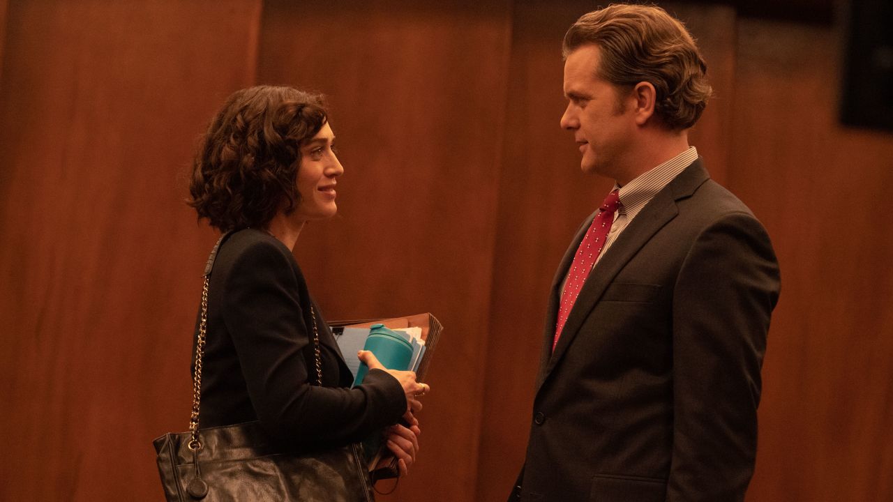 Lizzy Caplan as Alex Forrest and Joshua Jackson as Dan Gallagher in "Fatal Attraction" streaming on Paramount+. 