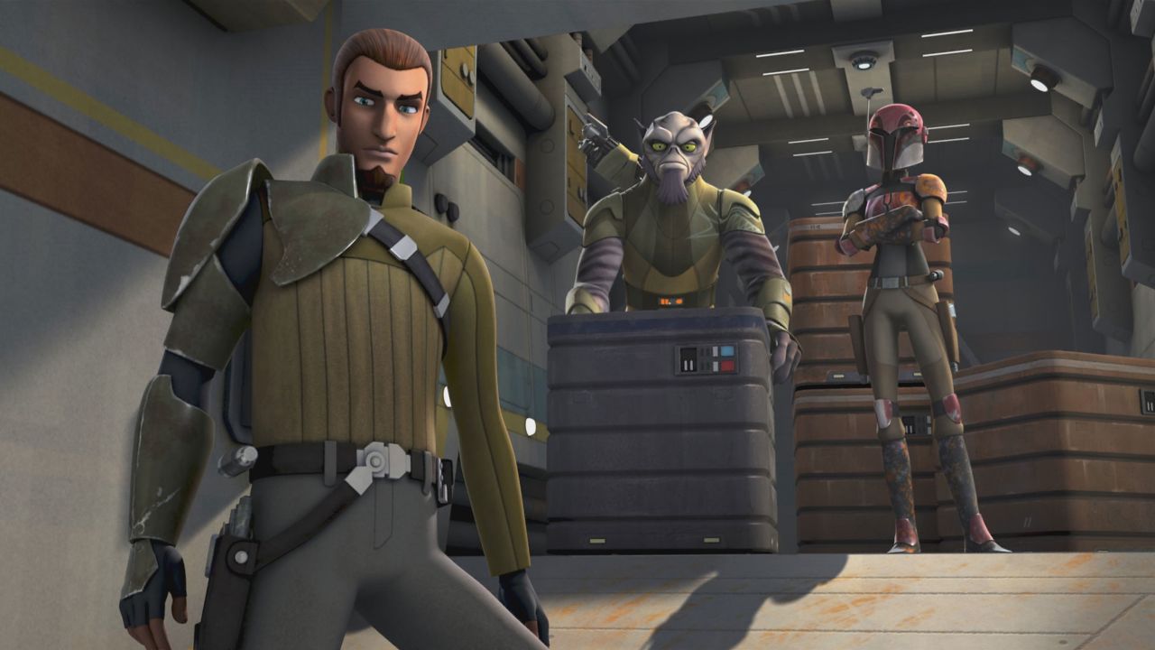 Kanan Jarrus, Zeb Orrelios and Sabine Wren take on the Empire in "Star Wars Rebels."