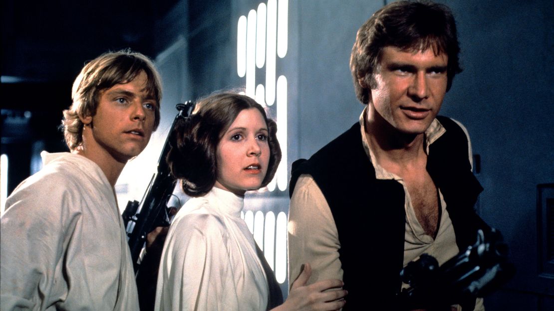 STAR WARS, (aka STAR WARS: EPISODE IV - A NEW HOPE), Mark Hamill, Carrie Fisher, Harrison Ford, 1977.