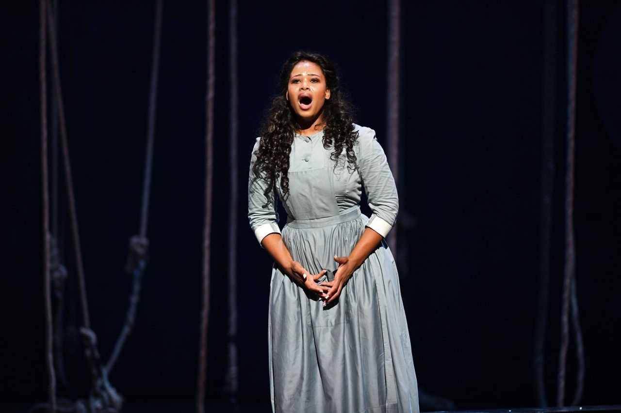 Pretty Yende performs in "Lucia Di Lammermoor" at the Bastille Opera House in Paris in October 2016. 