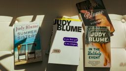 Books written by Judy Blume, at her bookstore in Key West, Fla., Jan. 20, 2023. Decades after she first discussed translating her work to film and television, the Blume-aissance is upon us -- all it needed was for fans to take charge in the entertainment industry. (Saul Martinez/The New York Times)