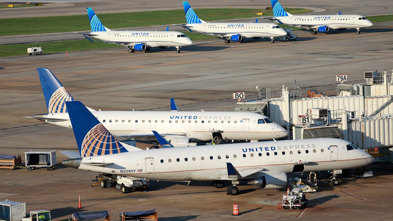 United Airlines planes are seen in this file photo at George Bush Intercontinental Airport on September 22, 2022.