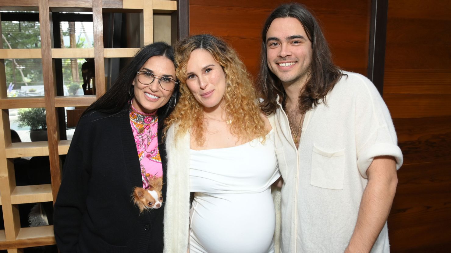 Demi Moore with Rumer Willis and Derek Richard Thomas in March.