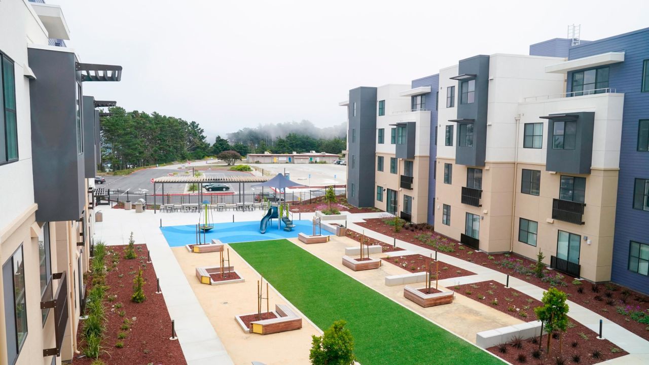 A view of a new housing complex for Jefferson Union High School District teachers and education staff in Daly City, California.