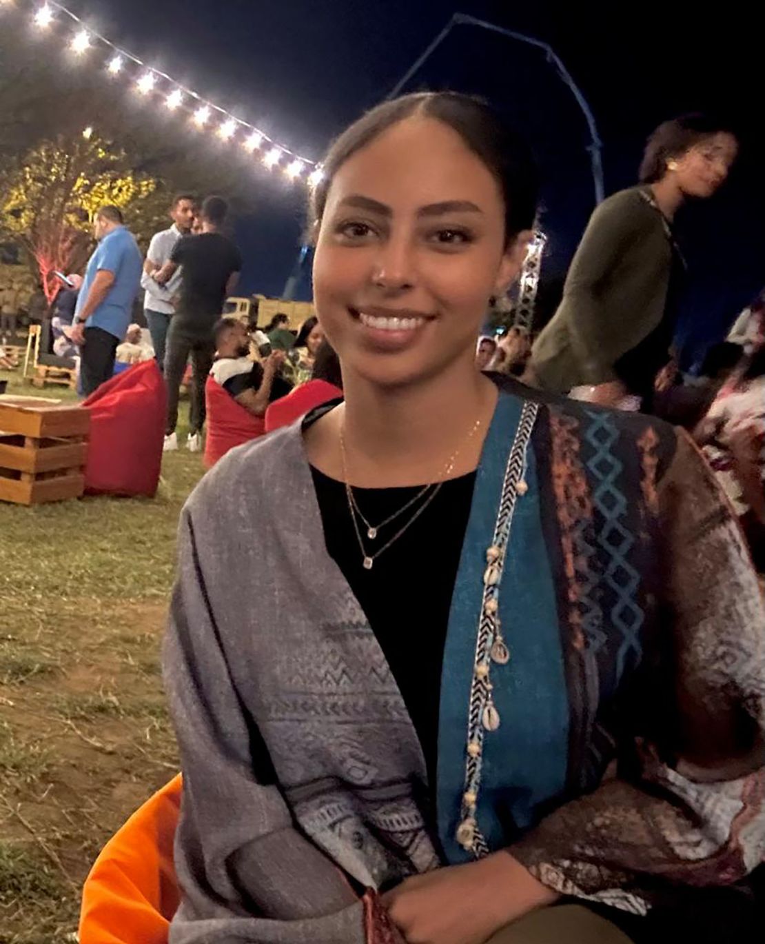 Safa Babikir, pictured at a Ramadan event in Khartoum two weeks before the conflict started on April 15, made the risky journey from the capital to the Egyptian border.