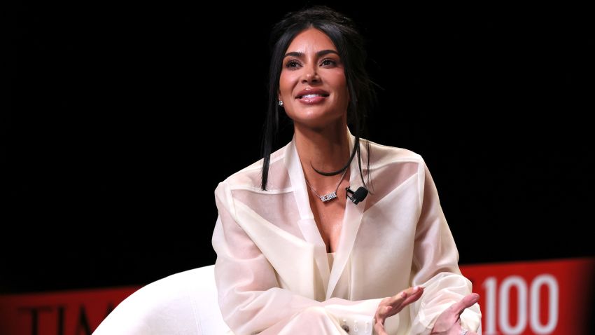 Kim Kardashian speaks onstage at the 2023 TIME100 Summit at Jazz at Lincoln Center on April 25, 2023 in New York City.