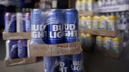 Cans of Bud Light beer are seen before a baseball game between the Philadelphia Phillies and the Seattle Mariners, Tuesday, April 25, 2023, in Philadelphia. (AP Photo/Matt Slocum)