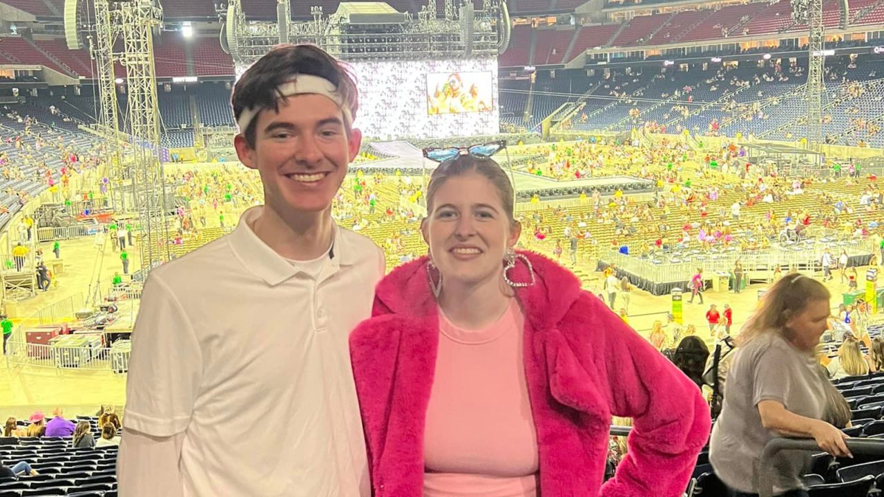 Jacob Lewis and his sister, April Bancroft, attended the Taylor Swift concert at NRG Stadium in Houston, Texas.
