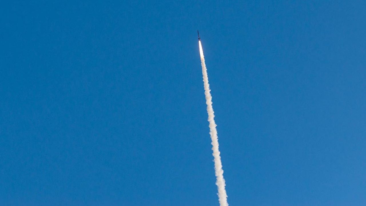 The TEXUS 58 research rocket launched by Sweden Space Corp (SSC), lifts off from the Esrange Space Center in Sweden April 24, 2023. 