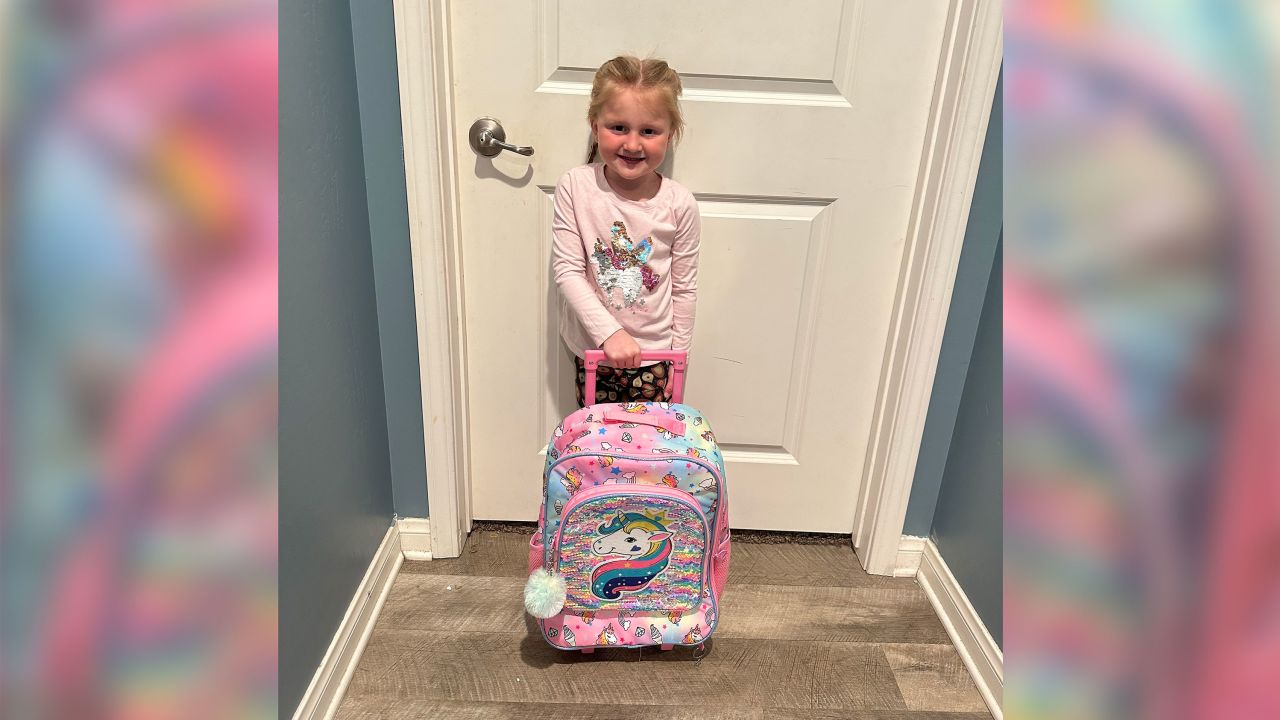 For Christmas, Seersha asked Santa for a unicorn suitcase to pack for her stay at the hospital.