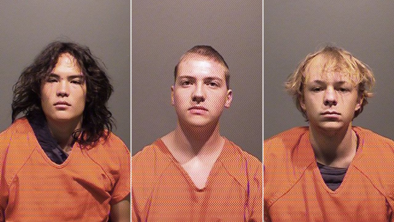 From left, Zachary Kwak, Nicholas Karol-Chik and Joseph Koenig all face murder charges in the killing of a 20-year-old woman. 
