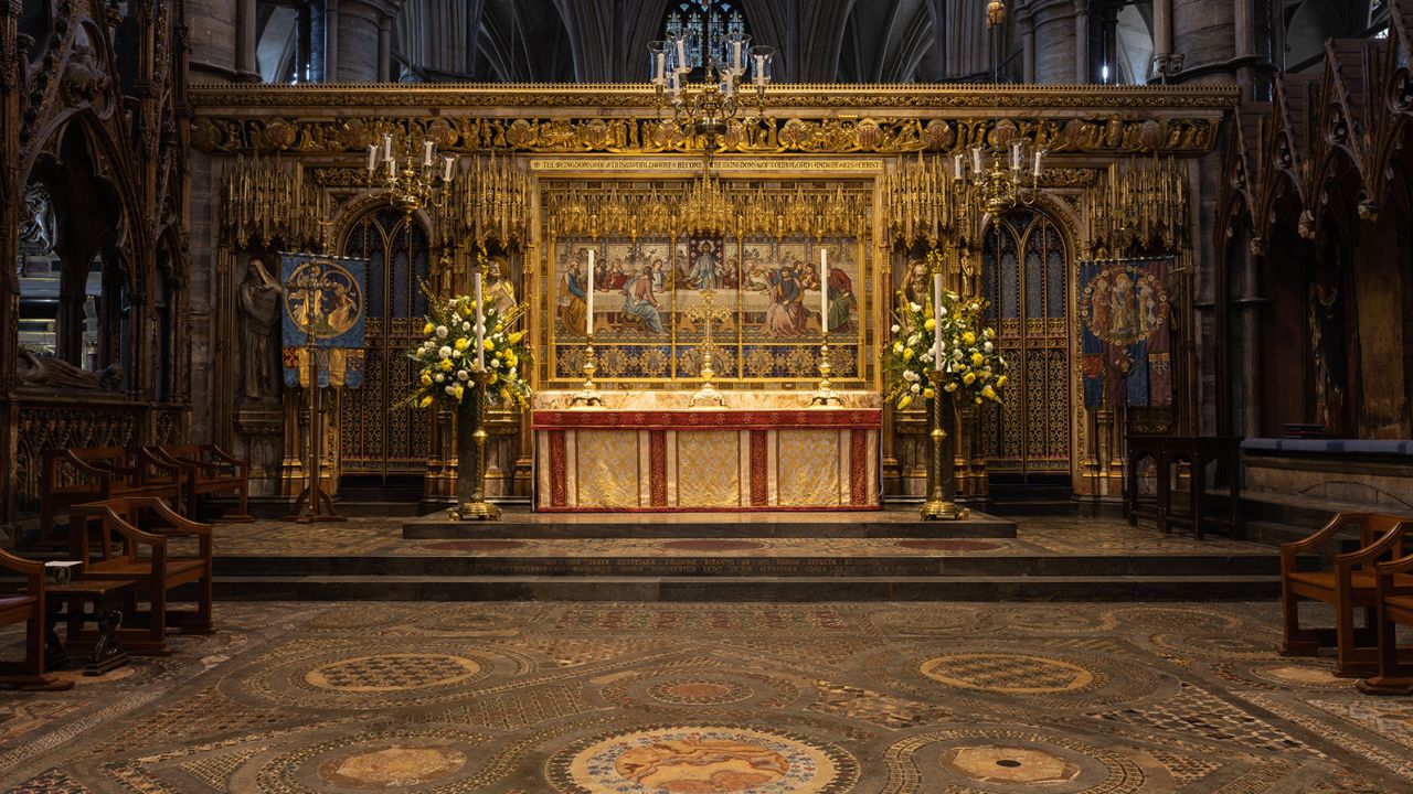 The spot where King Charles will be crowned inside Westminster Abbey