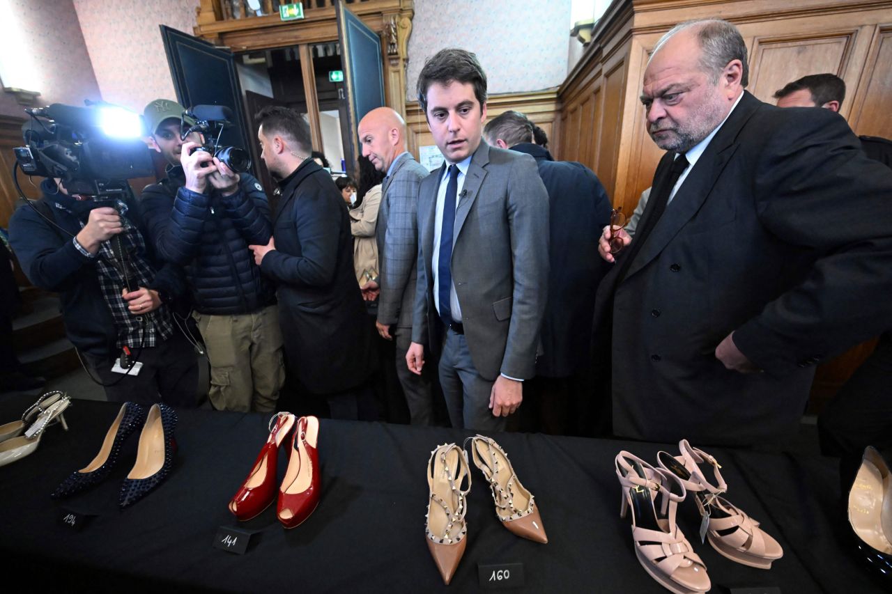 A collection of designer shoes ranging from heels to sneakers also went under the hammer.