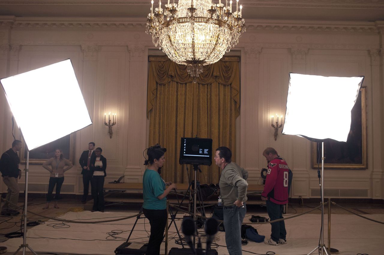 After the raid, White House staff made preparations for Obama to address the nation.