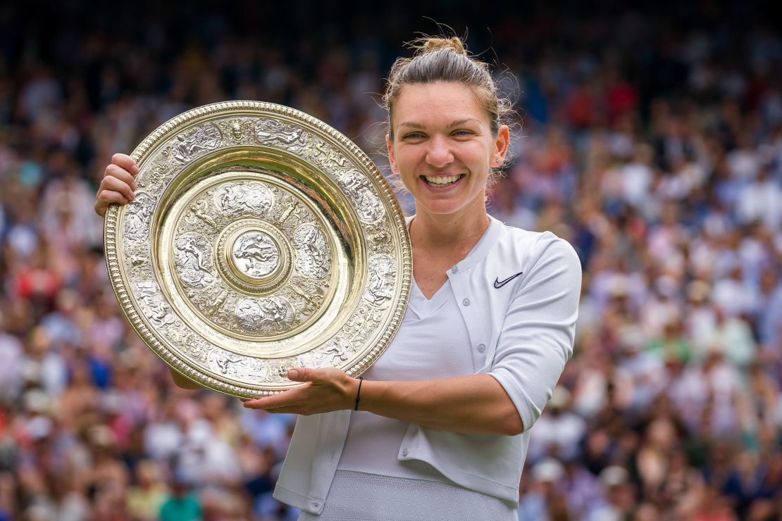 Halep defeated Serena Williams in the 2019 Wimbledon final. 