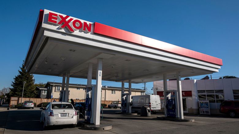 An Exxon Mobil gas station in Mountain View, California, U.S., on Thursday, Jan. 27, 2022. Exxon Mobil Corp. is scheduled to release earnings figures on February 1. Photographer: David Paul Morris/Bloomberg via Getty Images