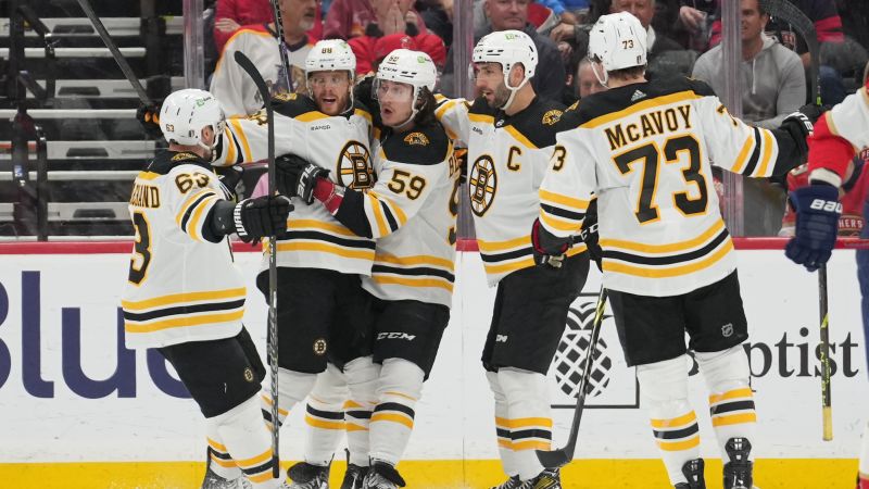 NextImg:David Pastrnak scores outrageous between-the-legs goal but Florida Panthers stun Boston Bruins | CNN