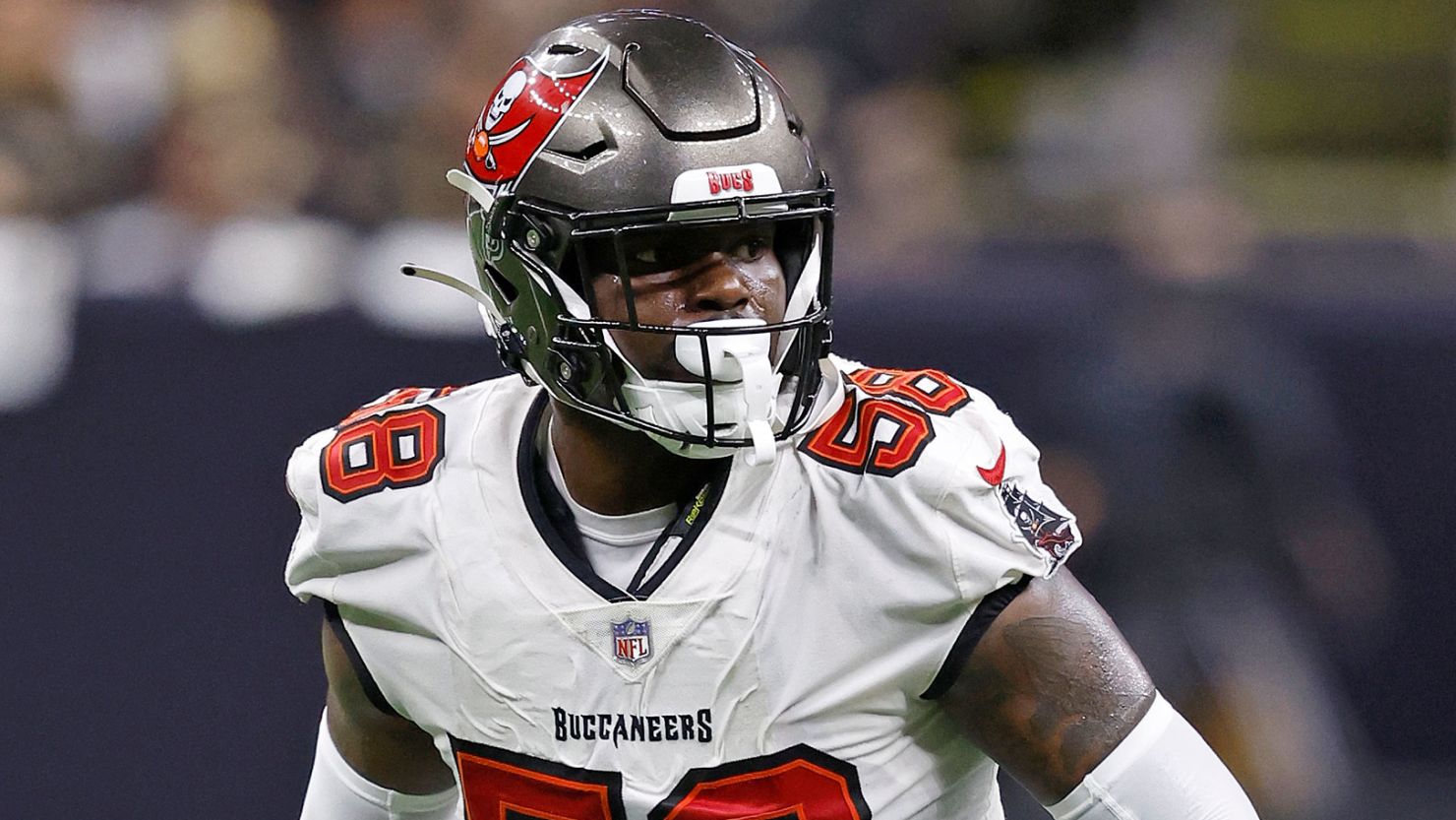 Tampa Bay Buccaneers linebacker Shaquil Barrett is seen playing with the team in 2022.