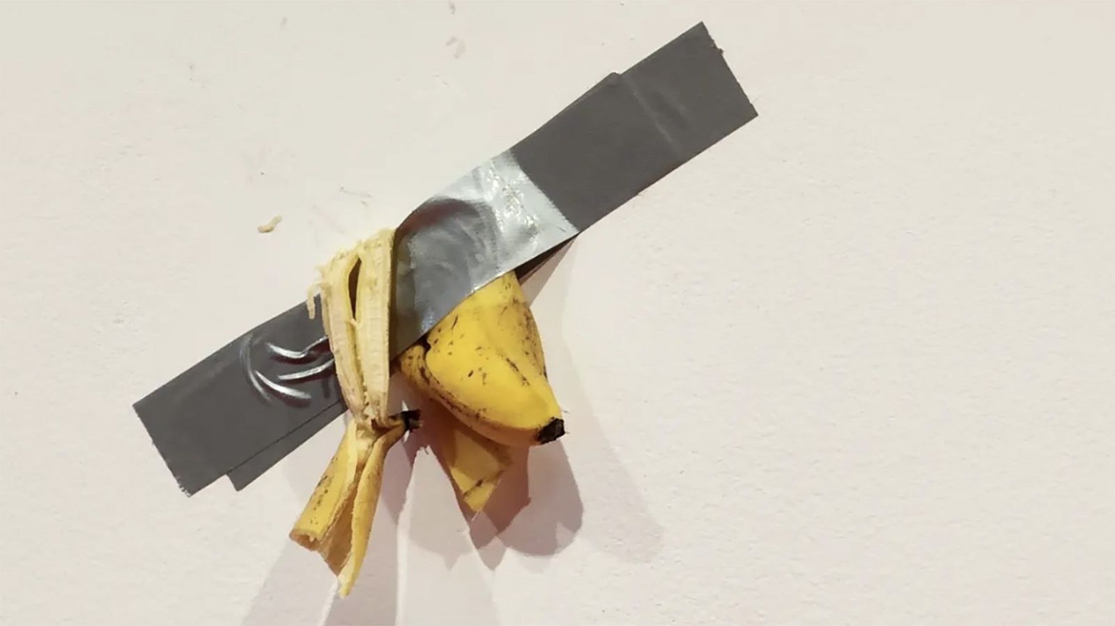 Banana Taped to the Wall Modern Art Sticker Banana Duct-taped