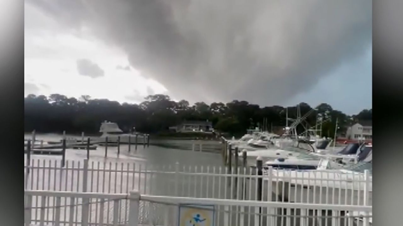 Billy Cunningham took video of the tornado from a Virginia Beach restaurant Sunday evening, he said.