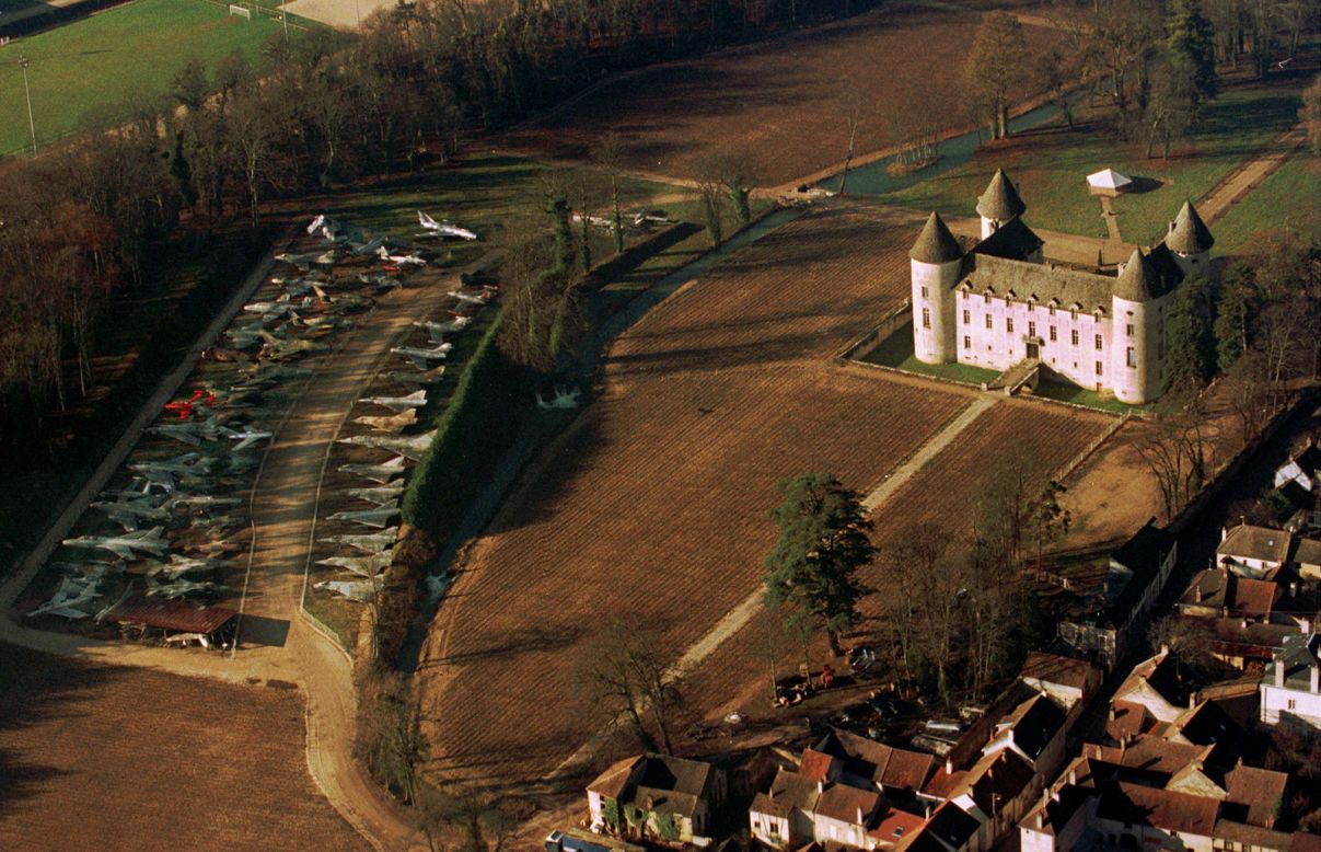 <strong>Life's work: </strong>Collecting vehicles was the life's mission of Michel Pont. This aerial photo of the castle grounds was taken in 1998. 