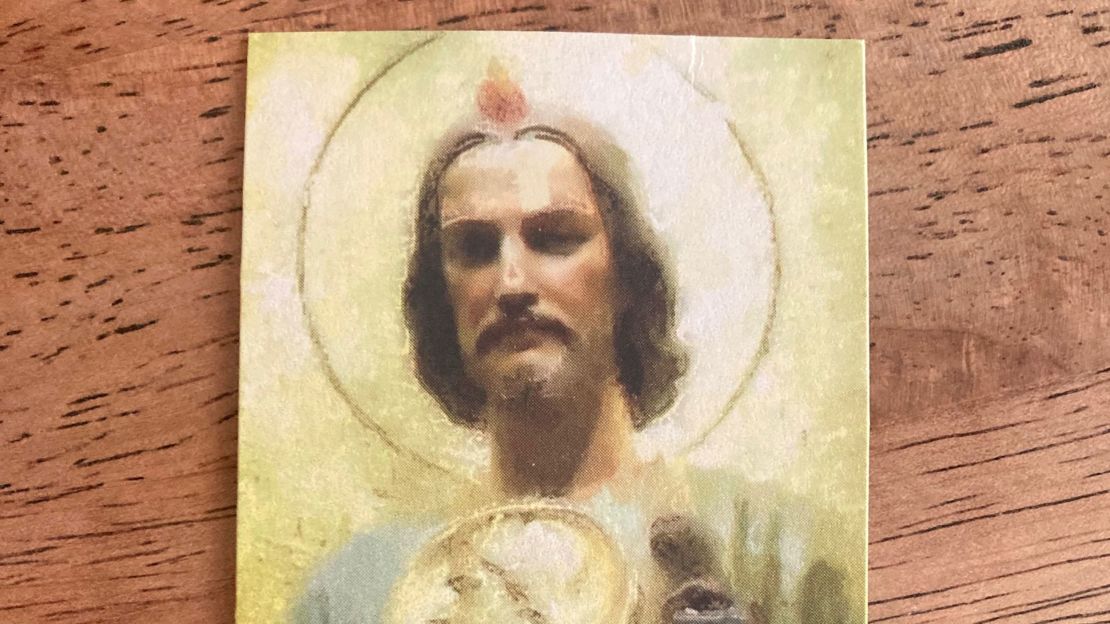 John Blake's mother was a devout Roman Catholic who relied on her faith to deal with misfortune. She always carried this image of St. Jude, the patron saint of hopeless causes.