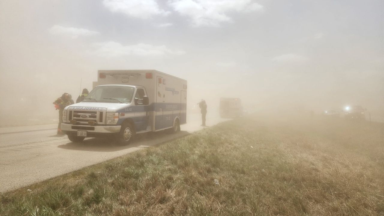 Authorities said there were at least seven fatalities in the wrecks.