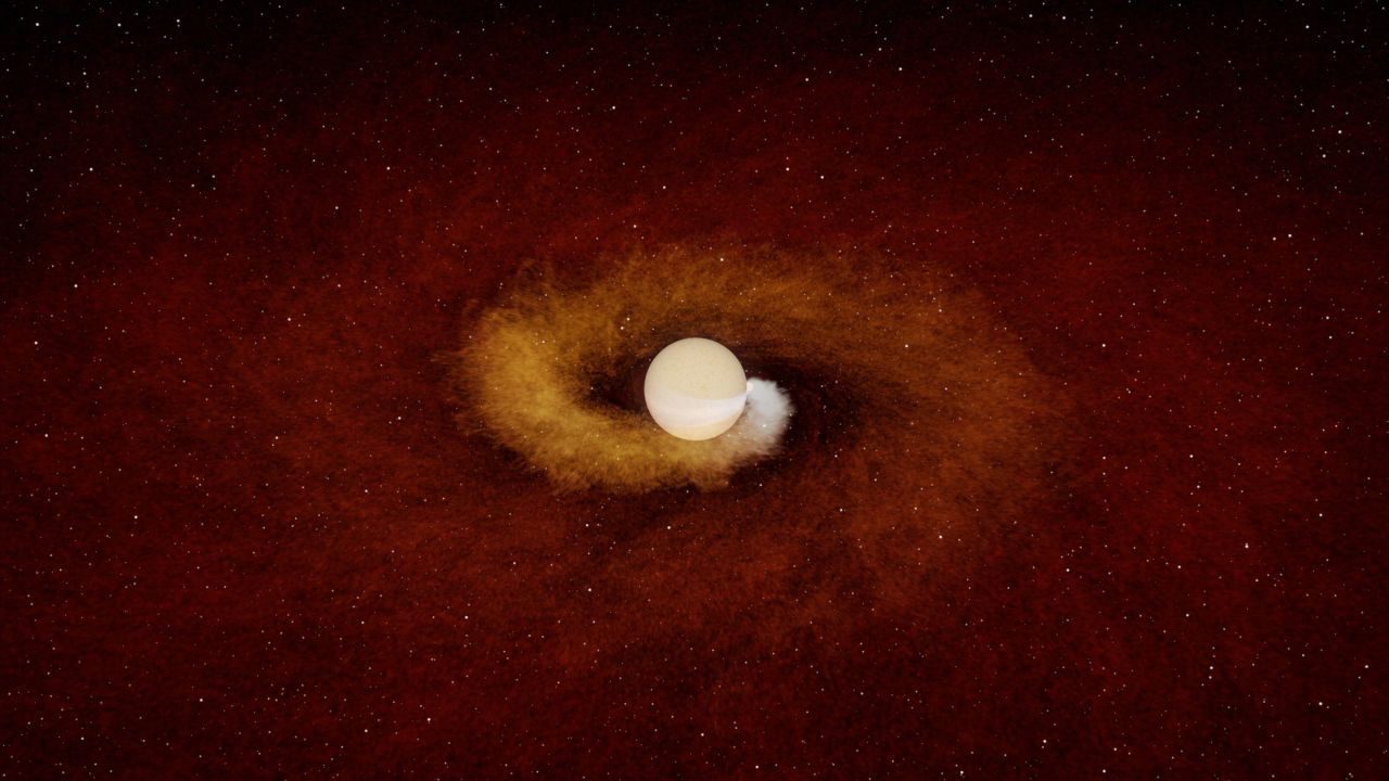 An artist's impression shows the planetary demise.