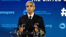 WASHINGTON, DC UNITED STATES- JANUARY 18: U.S. Surgeon General Vivek Murthy speaks during the United States Conference of Mayors Winter Meeting on January 18, 2023 in Washington, DC. (Photo by Nathan Posner/Anadolu Agency via Getty Images)