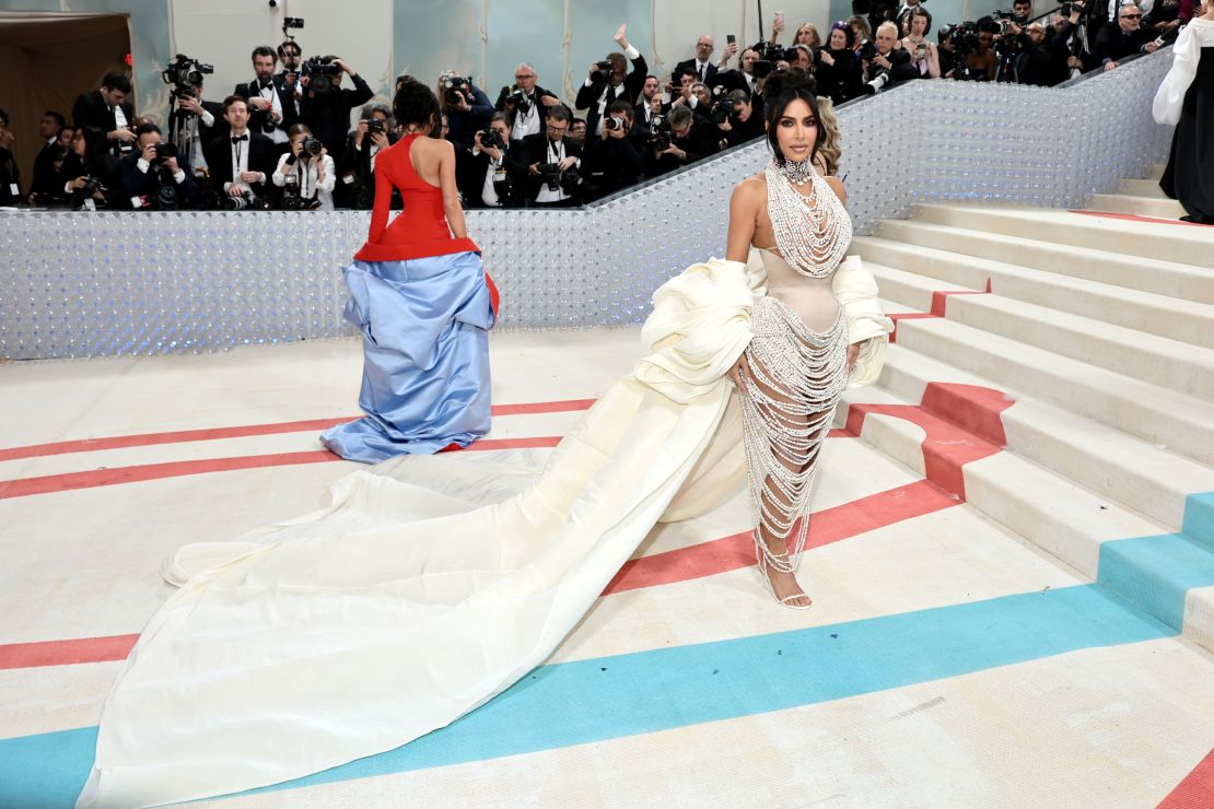 Kim Kardashian Wears a Hip Cutout Gucci Dress in NYC