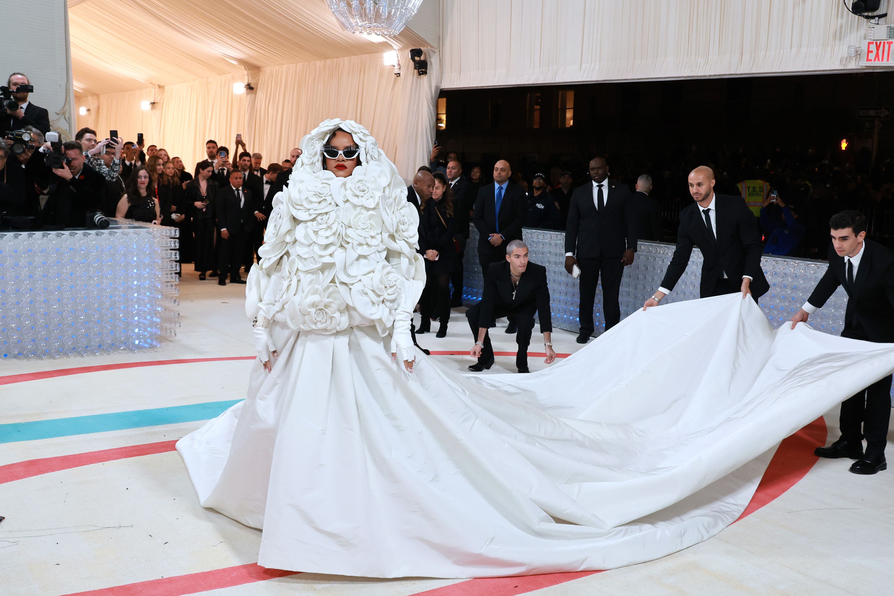 Rihanna and A$AP Rocky Arrived Late to the Met Gala 2023
