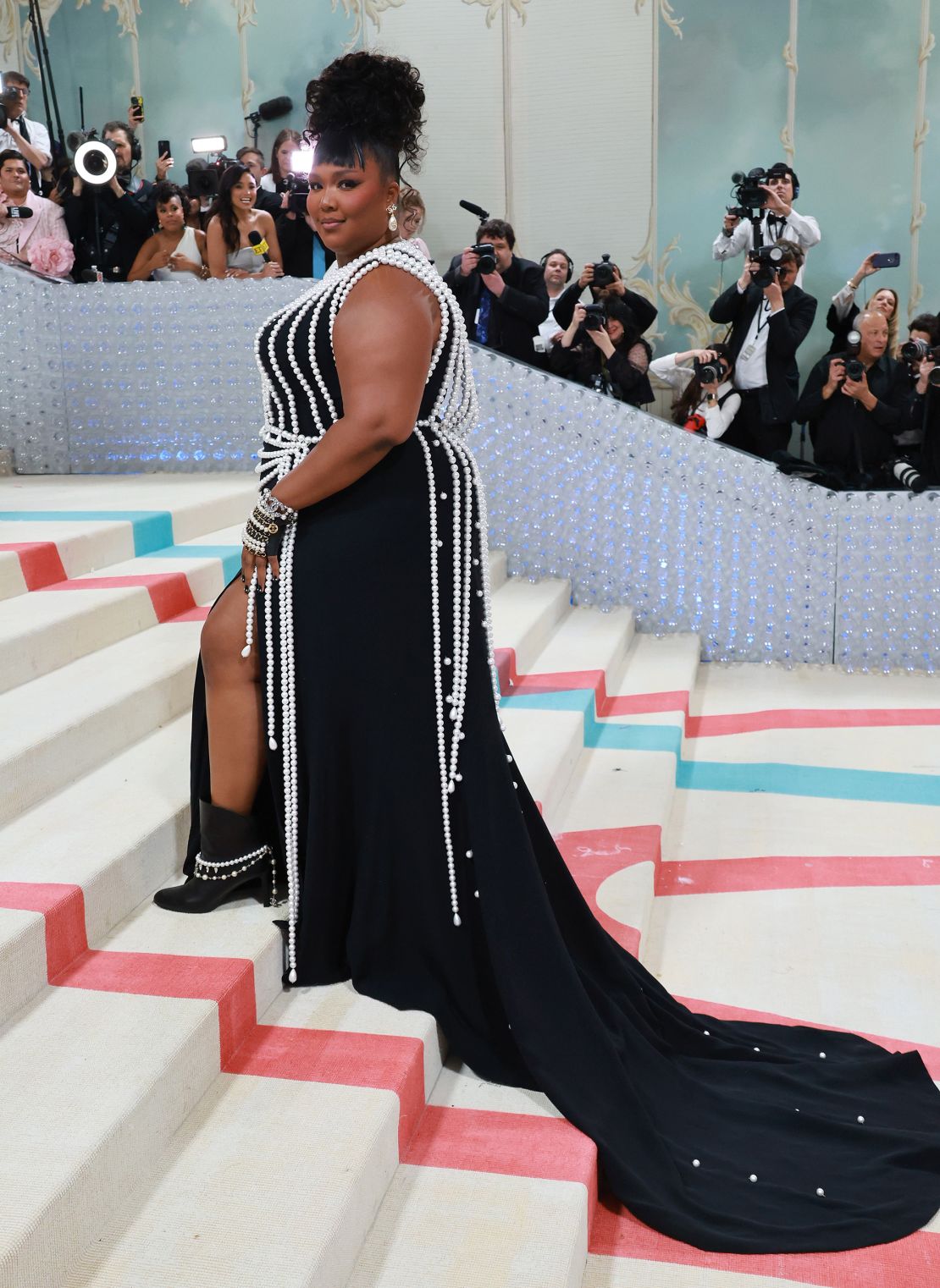 Lizzo went for a classic Chanel silhouette, custom-made by the brand.