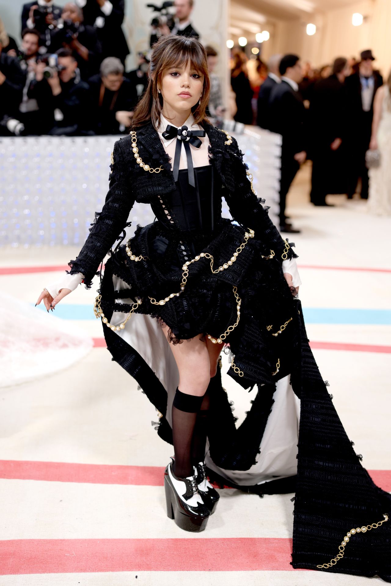 Jenna Ortega on the 2023 Met Gala red carpet on May 1 in New York City.