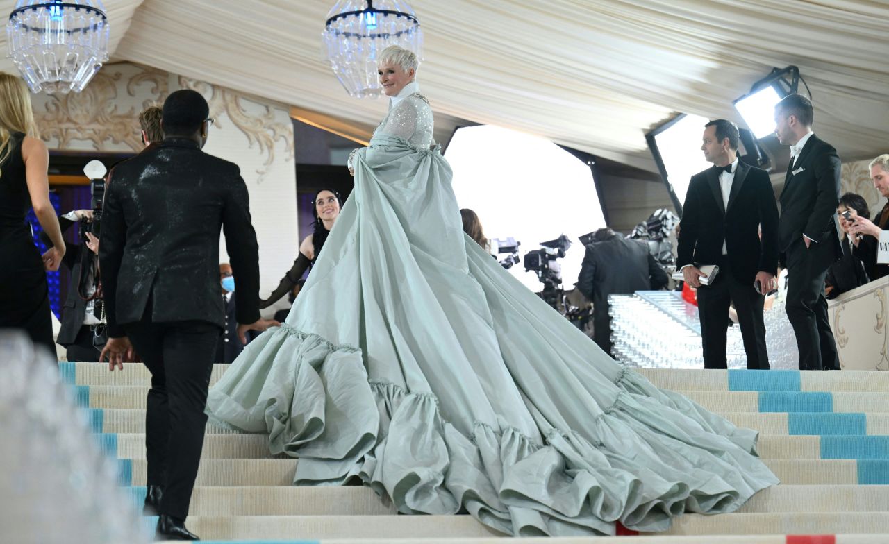 Glenn Close on the 2023 Met Gala red carpet on May 1 in New York City.