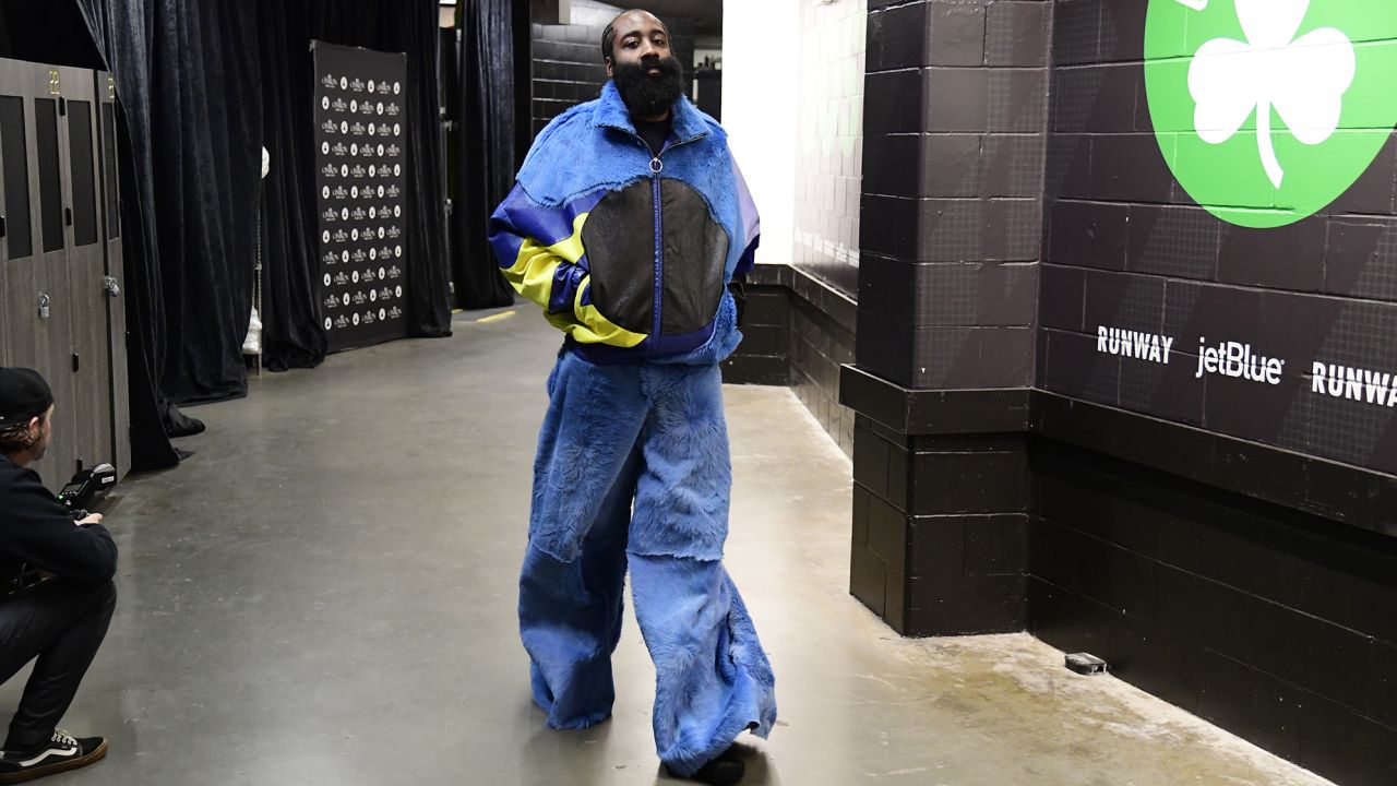 Harden stole the show pre-game on the night of the Met Gala.