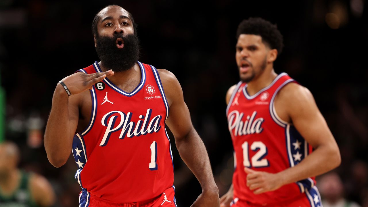 James Harden led the Philadelphia 76ers to a big win against the Boston Celtics with a statement performance.