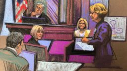 Sketches from E. Jean Carroll's rape allegation against Trump Trial.