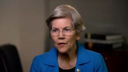 Sen. Elizabeth Warren speaks with CNN reporter Matt Egan on Tuesday, May 2. 