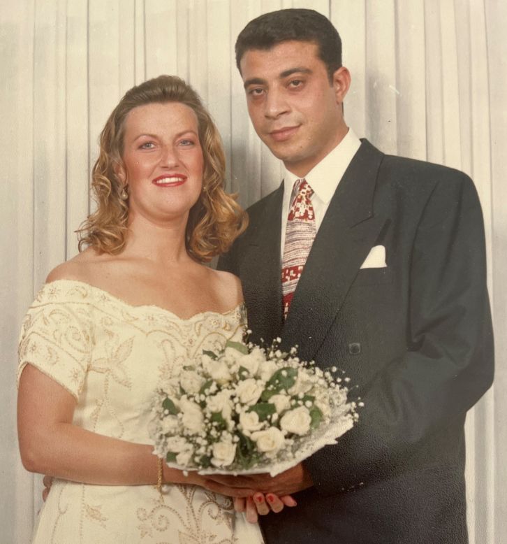 <strong>Wedding day</strong>: Here's the couple on their wedding day on April 26, 1997. Getting married, says Wahid, was a promise that "this is the person you want to spend your life with." 