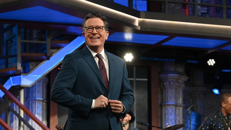 NextImg:Stephen Colbert shares a photo of his writers on 'Late Show' in solidarity as WGA officially calls strike | CNN